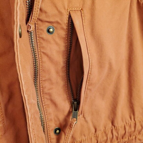 Madewell Womens Utility Jacket XS Burnt Orange Full Zip Lightweight Pockets - Picture 6 of 15